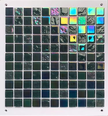 48x48mm Piscina mosaico piastrelle Spagna Strip Iridescente vetro mosaico modello di fiori