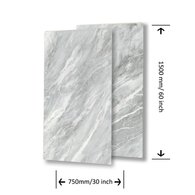 750x1000 mm piastrelle di porcellana marmo bianco vetrato lucidato per bagno commerciale