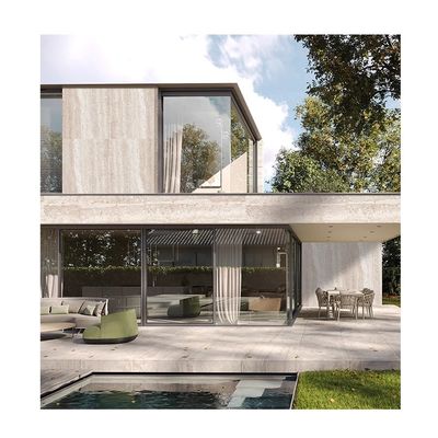 600x1200 Beige Travertine Look Marmo Piastrelle di muro in ceramica per interni moderni bagno