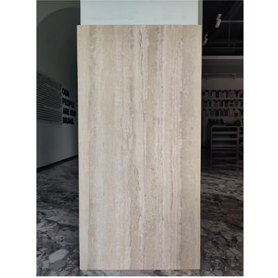 Modello di piastrelle a effetto pietra per parete bianca beige non lucidata 600x1200mm per interni