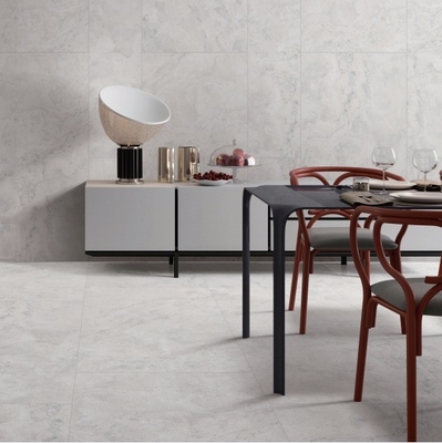 Travertino look anti scivolamento R11 600x600 piastrelle da pavimento in porcellana in bianco per parco all' aperto