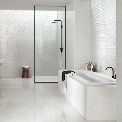 Tecnica 600 x 600 mm piastrelle vitrificate per piastrelle e marmi di pavimento in ceramica nera levigata