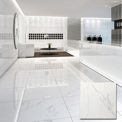 Materiale da costruzione Porcellano ceramico bianco lucido Piastrelle di porcellana Pavimento