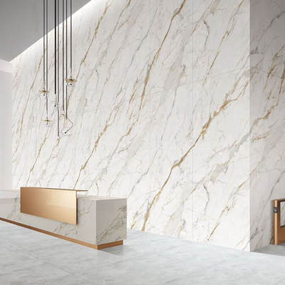 Modello continuo Piastrelle di lamiera di marmo di grande formato per pareti e pavimenti di sfondo dell'hotel