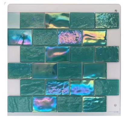Piastrelle di piscina in mosaico in ceramica da 300*300 mm per villa sauna Blu cristallo stile di design moderno