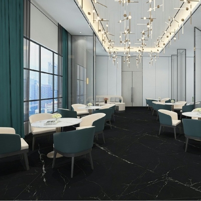 1200x2400mm Super Black Ardesia Oro Matt Finish Gran formato Porcellana Veina Bianca Piastrelle
