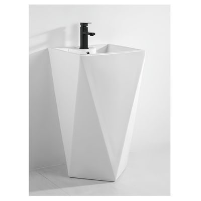 Forma di diamante pilastro completo Bagno lavandola con vasca a mani Pilastro grande Altezza vasca a lavandola