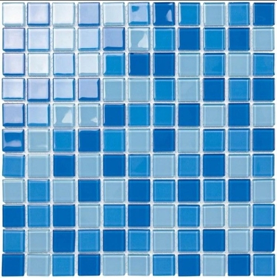 Parete e pavimento vetro mosaico tecnica piastrelle vetro azzurro piscina tipo piastrelle bordi