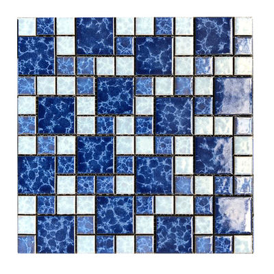 Stunning Blue Wave Glass Tile for Swimming Pool Tile Mosaico Piastrelle in ceramica/Granito