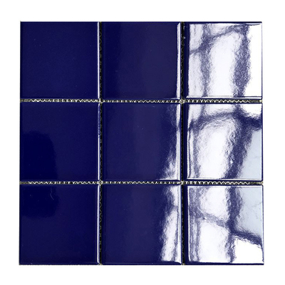 Piastrelle di mosaico in ceramica blu lucidato per piscina anti scivolamento e vendita conveniente