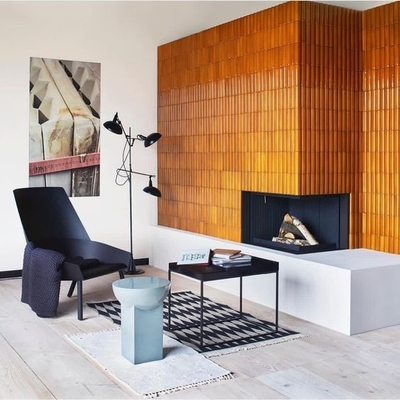 Piastrelle da soffitto in bambù con interni colorati Piastrelle da parete decorative con tecnica vitrificata