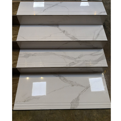600*1200 Villa Pavimento Marmo Bianco Scala Bullnose Piastrella con Anti Slip Ceramica Nasal