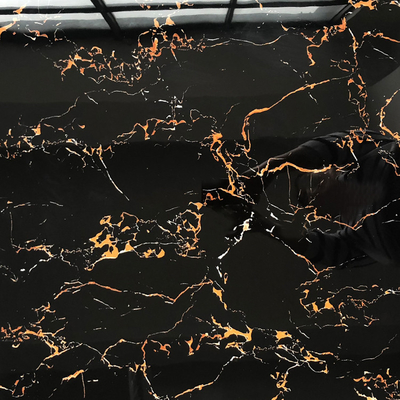 600x600mm Piastrelle di porcellana vetrata in super nero per pavimenti in ceramica di Foshan