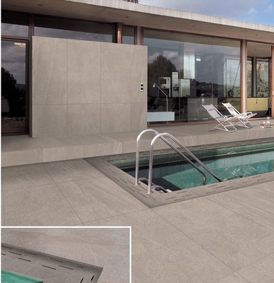 Moderne pietra piastrelle di piscina Bullnose Piastrelle di cemento antiscivolo per pavimentazione esterni patio