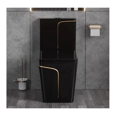 Stile di design tradizionale Luxury Black Toilet Set con lucido ecologico pulitore