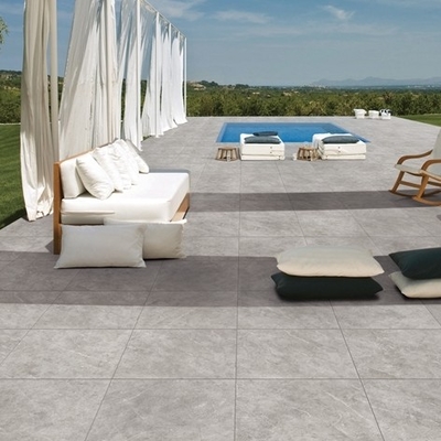 Piastrelle di porcellana grigia leggera antiscivolo 200 mm x 200 mm Piastrelle omogenee per pavimenti esterni