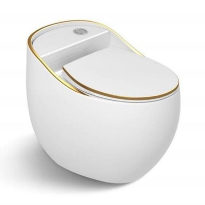 Aggiornate il vostro bagno con Elegance One Piece Dual-Flush Gold Ceramic WC Toilet Bowl