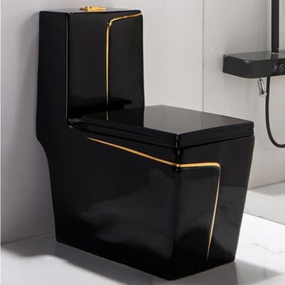 Bagno in ceramica in oro a forma quadrata moderno WC Vasca igienica One Piece 2022 Prodotti sanitari