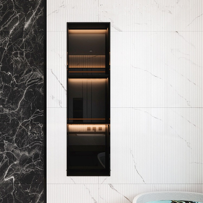 Moderno design 304 inossidabile Niche di parete della doccia con inserto in porcellana dorata