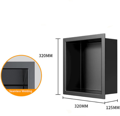 Niche doccia in acciaio inossidabile in nero opaco per un design elegante e funzionale del bagno